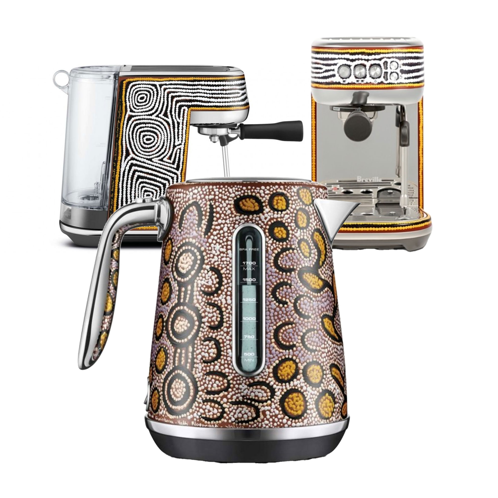 Breville Bambino Plus Espresso Art with Tingari Aboriginal Design